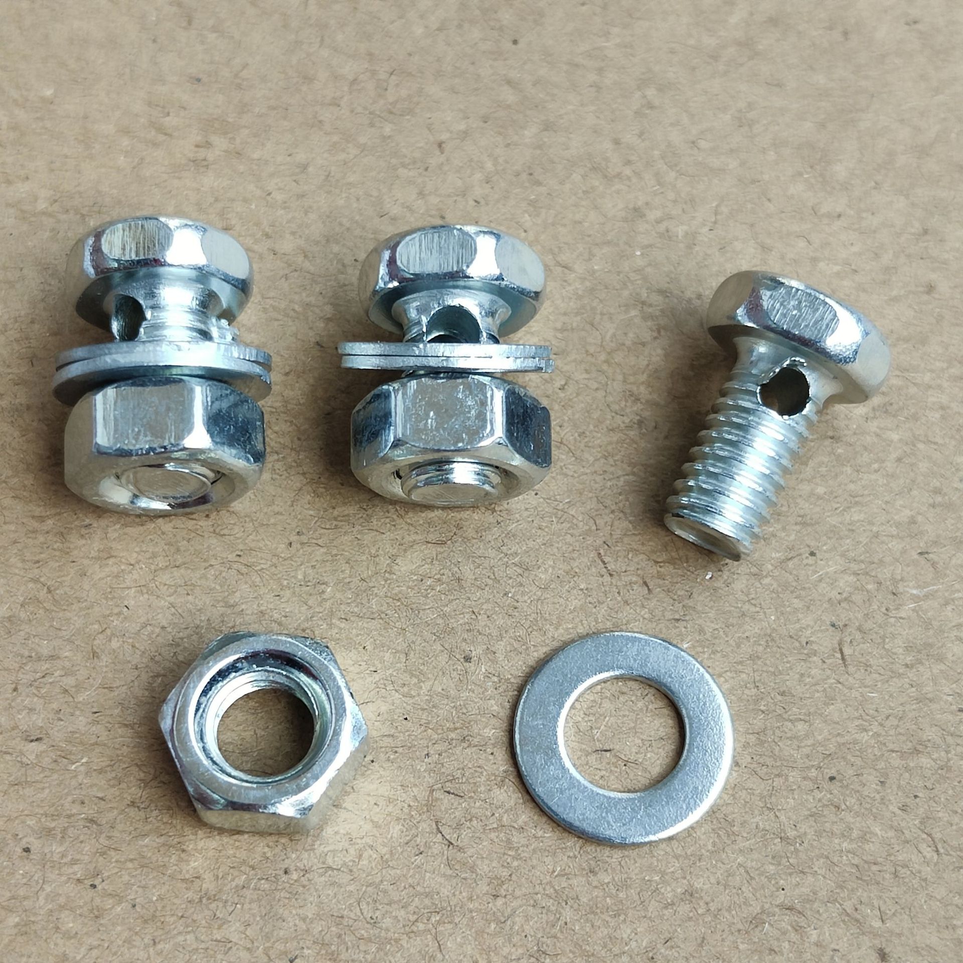 六角头穿线螺丝M6x12镀锌紧固件标准件螺栓打孔螺丝