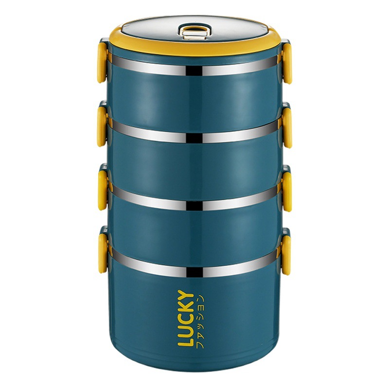 Sellado aislado lonchera trabajador de oficina caja de almuerzo de acero inoxidable con tapa horno microondas calefacción lonchera estudiante hembra