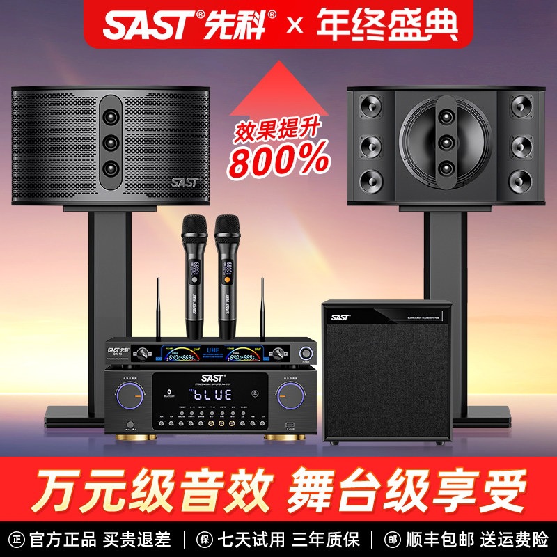 先科专业KTV卡包音箱家用卡拉OK音响6.5/8/10寸会议室家庭K歌批发