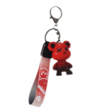 Creativo estrella osos decolor llavero de moda pareja llavero de automóvil mujer exquisita bolsos colgantes