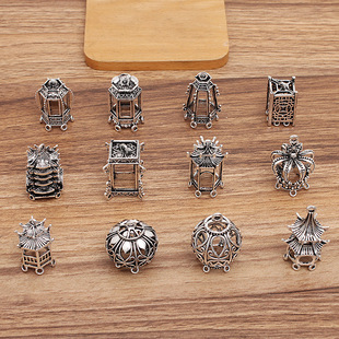 2025 New Model Palace Lantern Accessories Alloy Small Pavilion Small House Pagoda Lantern
