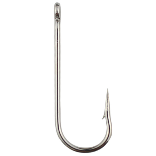 Long handle fishhook bulk tube with eyelets and barbs long straight handle sea fishing hook bass blackfish pomfret fishing hook