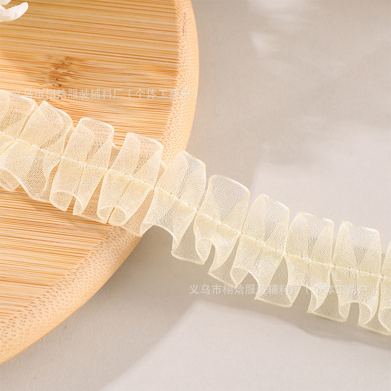 연한 노란색 얇은 가장자리 2.5cm (40m / 스트립)