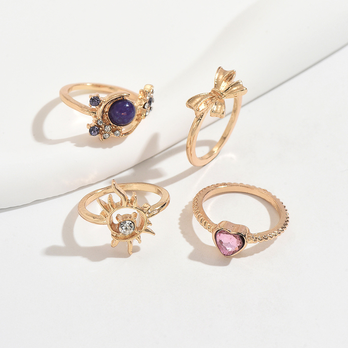 Set di anelli sole e luna viola gioielli firmati donna_voghion.com
