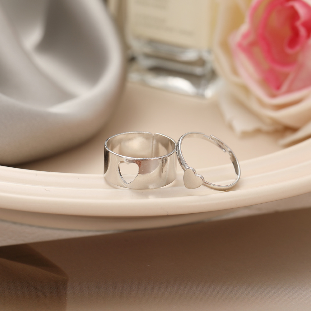 wholesale jewelry butterfly heart dolphin star ring 2-piece set Nihaojewelry