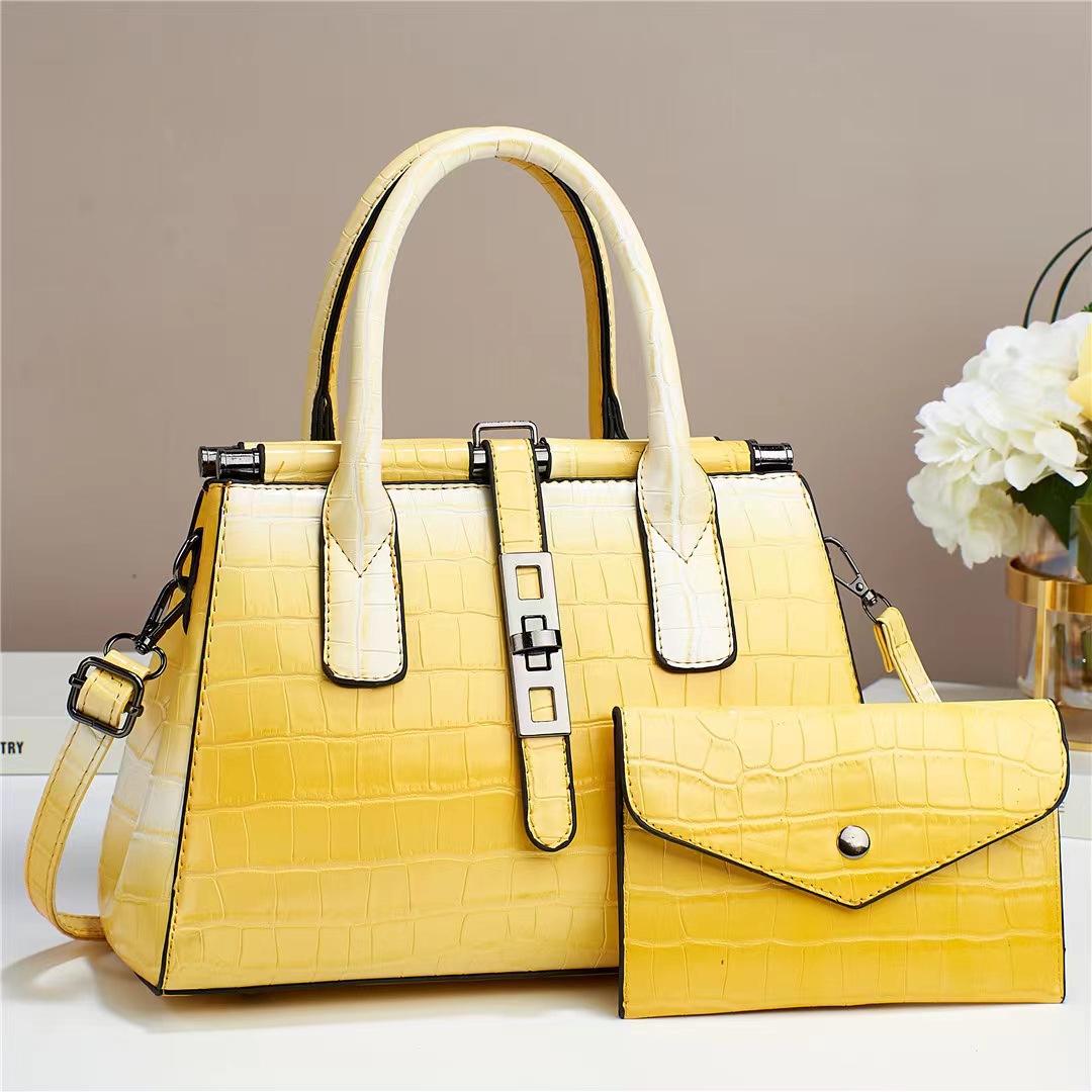 Women's Large Pu Leather Marble Vintage Style Zipper Bag Sets display picture 6