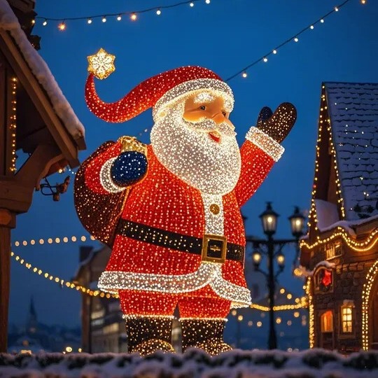 クリスマスライト美陳老人造形デパート地に大型屋外装飾クリスマス装飾セットメーカーを配置する|undefined