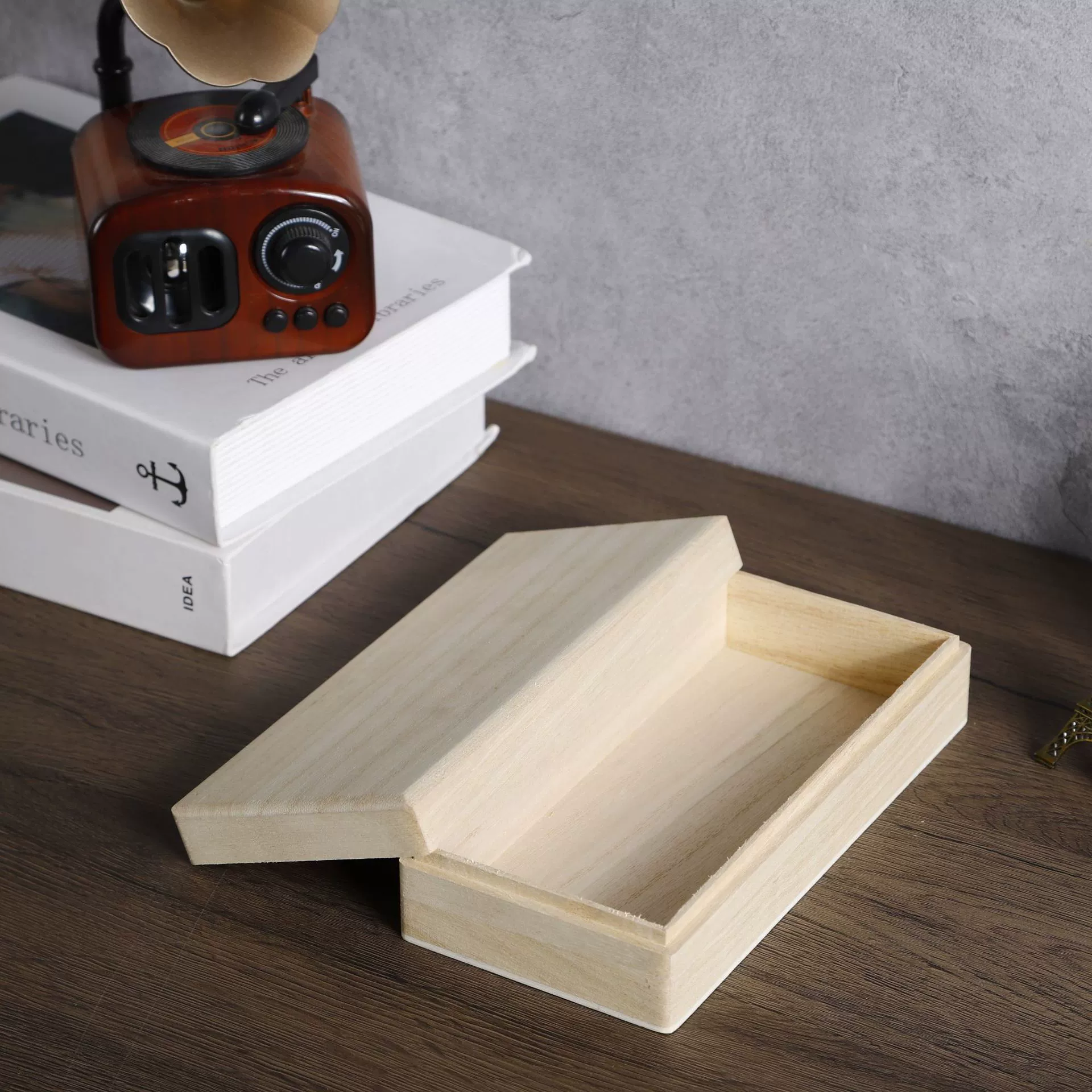 Фабрика Прямая прямоугольная крышка земли павловния деревянная коробка бусины браслет Упаковка деревянная коробка ювелирные изделия ожерелье браслет коробка