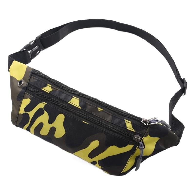 Men's ultra-thin outdoor camouflage close-fitting waist bag women's waterproof invisible small waist bag mountaineering running mobile phone bag wholesale