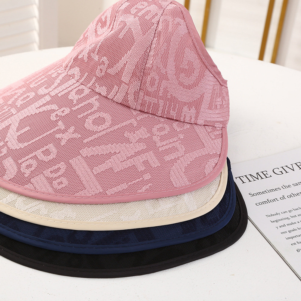 2024 Spring/summer New Lace Empty Top Hat Women's Hat Outdoor Outgoing Sunshade Hat Thin Fashion Casual Simple Versatile Sun Hat_voghion.com
