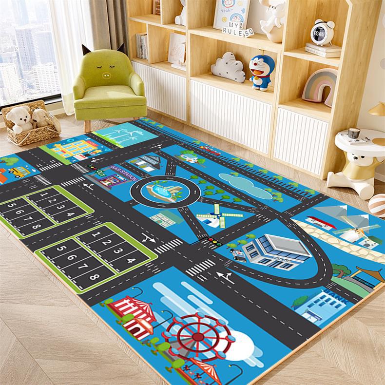 Parking Lot Carpet Kidsren's Crawling Game Track Road Traffic Kindergarten Living Room Early Education Play Bedroom Floor Mat