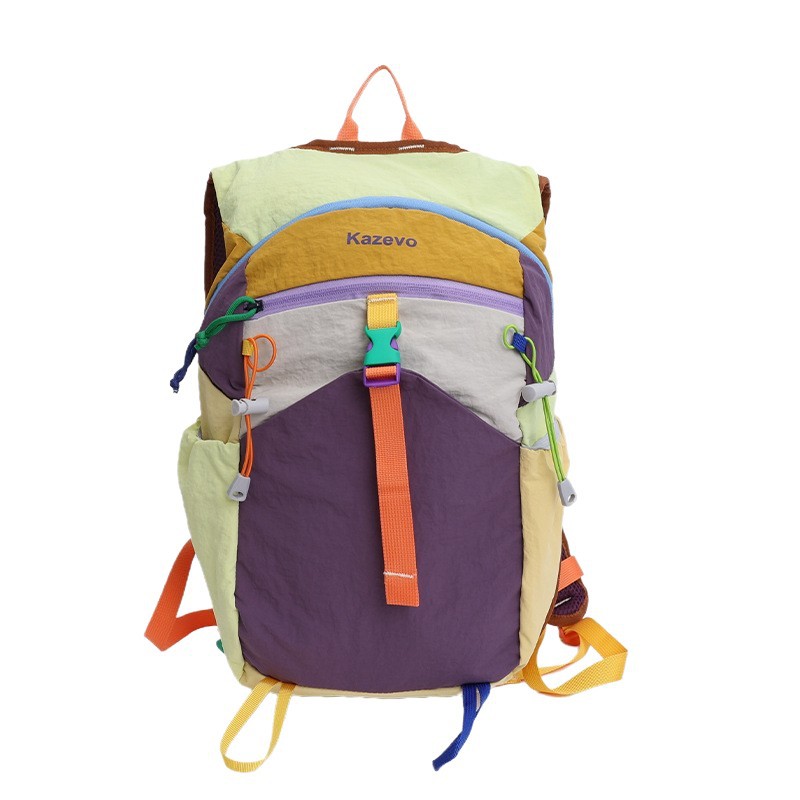 Spring Design Travel Bag, Large-Capacity Backpack, Men's and Women's Dopamine Outdoor Mountaineering Bag, Multi-Functional Cycling Backpack