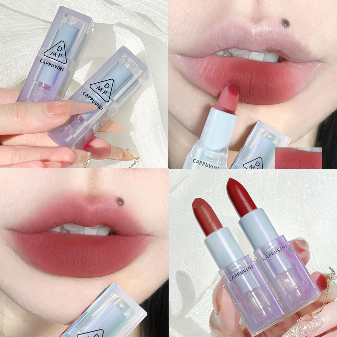 Capo Vini High Appearance Level Transparent Navy Blue Tube Lipstick Matte Matte Velvet Student Fair Natural Look [Special Offer] undefined