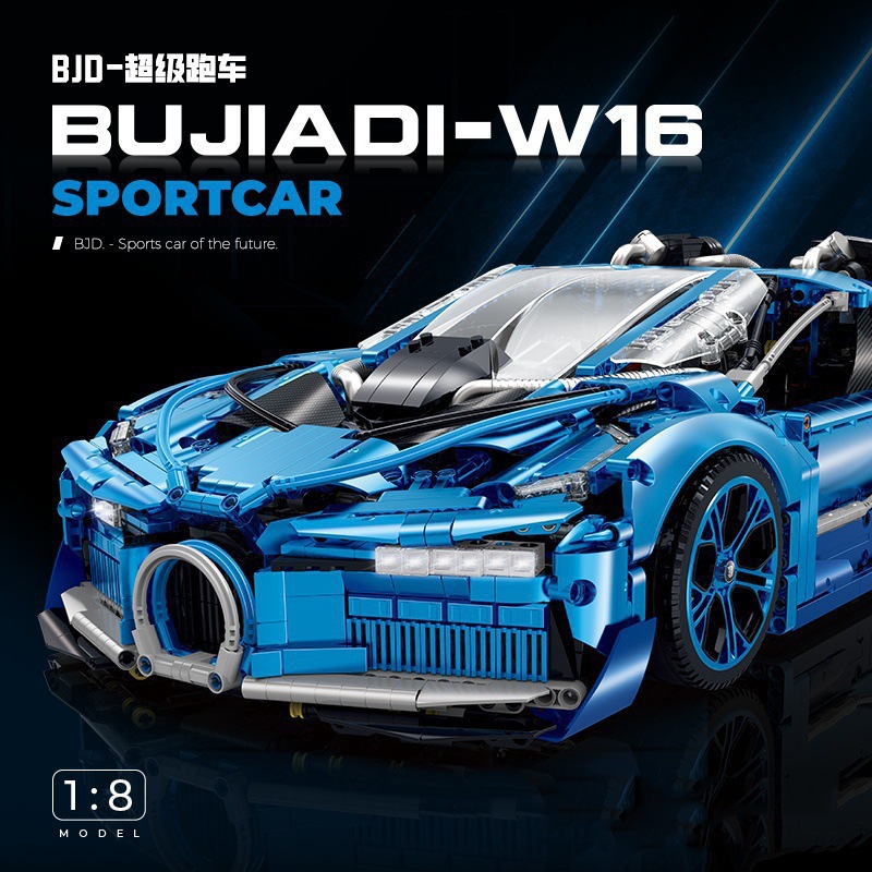 Guli10613 Bugatti Super Run series de automóviles deportivos de alta dificultad de ensamblaje de juguetes de ladrillos regalo para niños