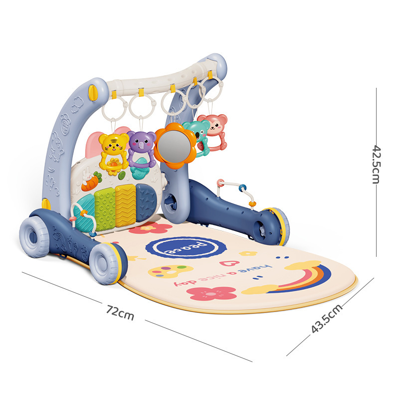 Nuevos productos transfronterizos para bebés gimnasio juguetes bebés recién nacidos 2 - en - 1 música pedal combinación de caminantes