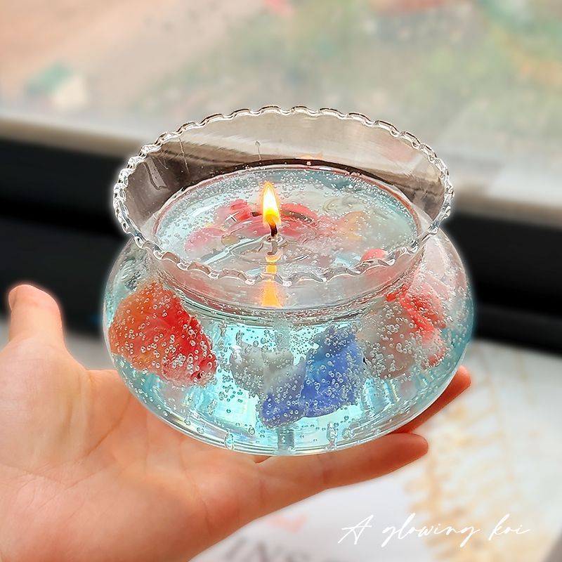 バブルフィッシュタンクアロマキャンドル かわいいミニフレグランス 寝室の雰囲気作り ニッチなギフト 誕生日プレゼント|undefined