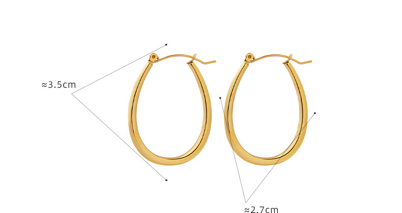 Rétro Rond Acier Au Titane Des Boucles D'oreilles Placage Boucles D'oreilles En Acier Inoxydable display picture 1