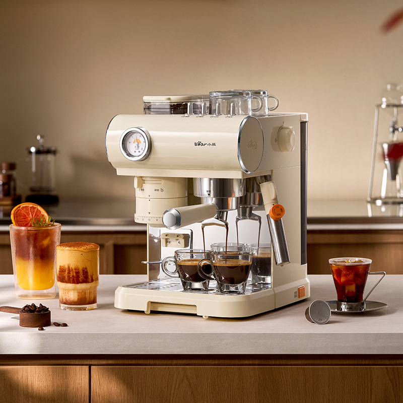 Bear Integrated Coffee Grinder and Maker Kfj-L15C7 Semi-Automatic Household Small Hot and Cold Dual Extraction Machine for Housewarming and Birthday Bear Integrated Coffee Grinder and Maker Kfj-L15C7 Semi-Automatic Household Small Hot and Cold Dual Extraction Machine for Housewarming and Birthday