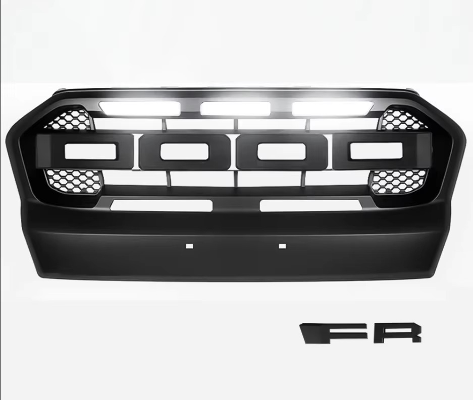 Suitable for 2015-2018 Ford Ranger T7 pickup truck front grille with lights, radiator cover, off-road modification parts