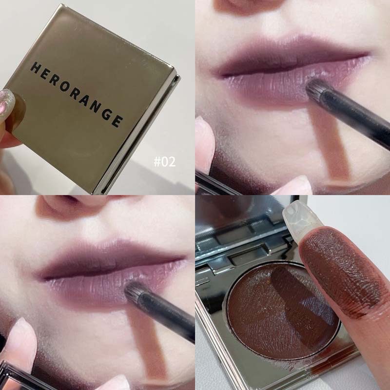 HERORANGE ~ Sweetheart Lip Mud Natural Nude Maquillaje Crema de rubor monocromática multiusos para blanquear modelos de celebridades de Internet baratos