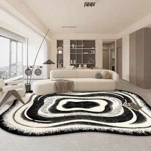 Living Room Carpet, Household Irregular Art Sofa Coffee Table Mat, Large Area Bedroom, Large Area Fully Covered Special-Shaped Floor Mat