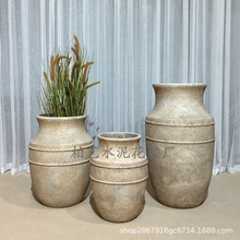 批发现代水泥种植花盆公司商场北欧绿化网红售楼部家居装饰摆设