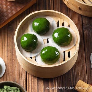 Non-stick green steamed buns steamed buns steamed bread cushion paper wrapping paper round steamer paper tray snacks bread paper baking oil paper
