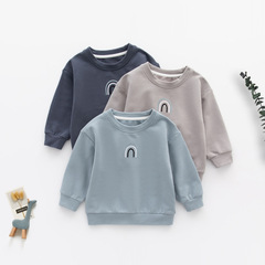 Stylish Baby Loose Casual Sweatshirt Top Crew Neck Outerwear Baby Autumn Outfit Unisex Toddler Hooded Sweatshirt