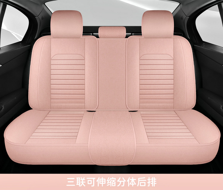 2025 New All-Inclusive Cotton and Linen Four-Season Universal Car Seat Cushion Seat Cover Manufacturer Wholesale