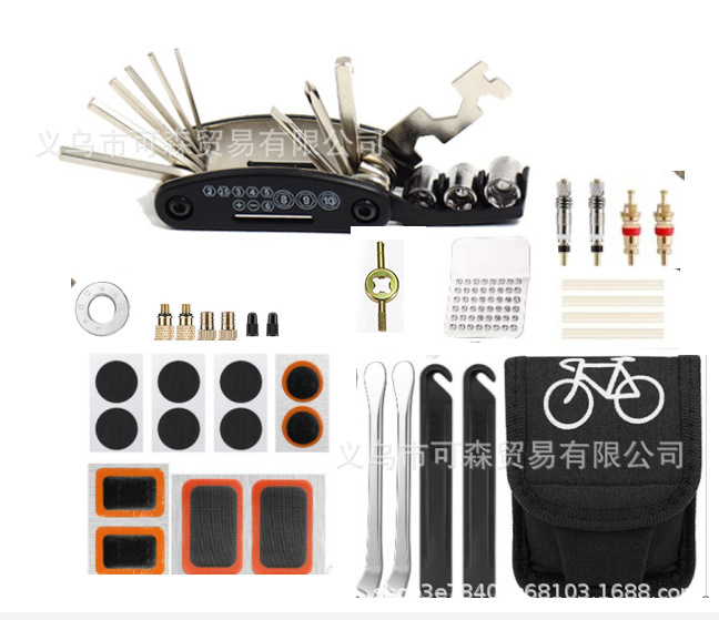 [Personalizado] kit de reparación de bicicletas traje bicicleta de montaña herramienta de reparación accesorios de combinación al por mayor