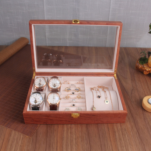New wooden rosewood watch box jewelry storage box 6 10 12 walnut ring storage box