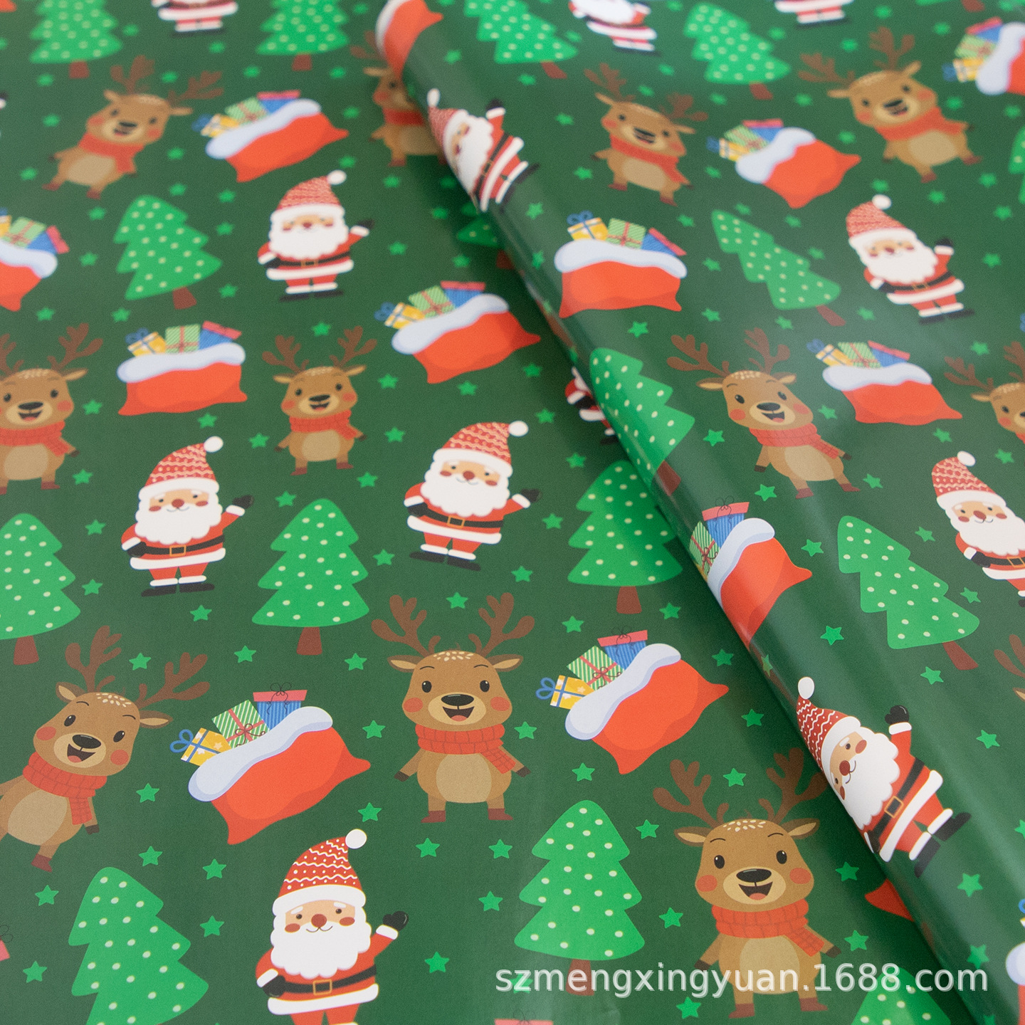 Papel de regalo de Navidad de alto valor cartón de dibujos animados caja de regalo de cumpleaños para niños Papel de embalaje de cuero de nuez de paz