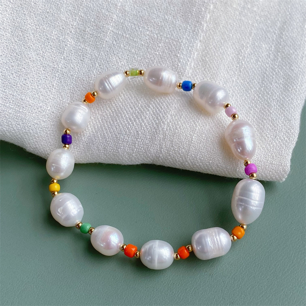 Daily Occasion Mixed materials Material Simple Style Heart Shape Mixed Materials Beaded Women's Bracelets