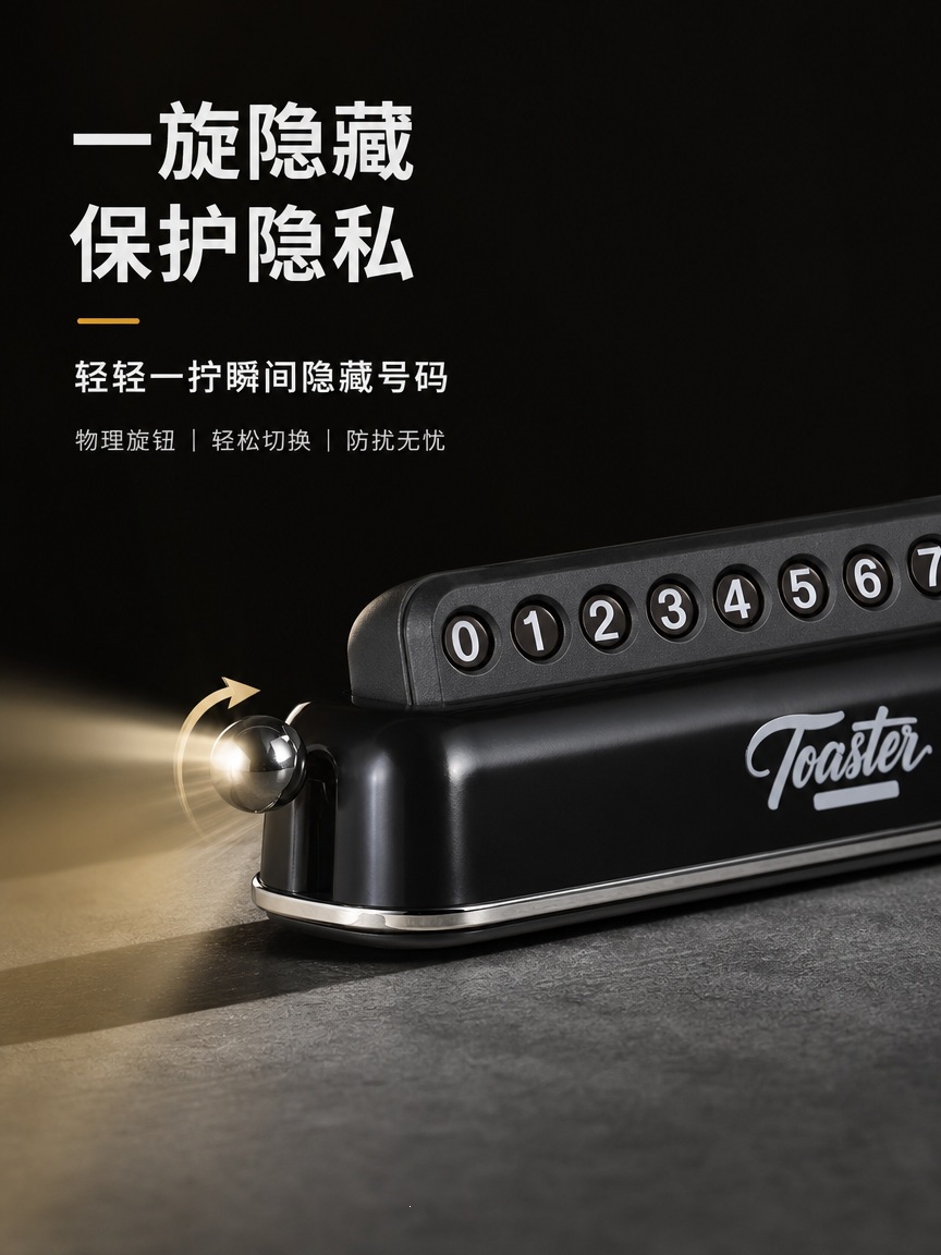 Cross-border car temporary parking number plate, car relocation phone number plate, creative car parking number plate decoration