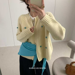 苏珊 高级感软糯开衫毛衣女秋冬2025新款宽松休闲慵懒风上衣26799