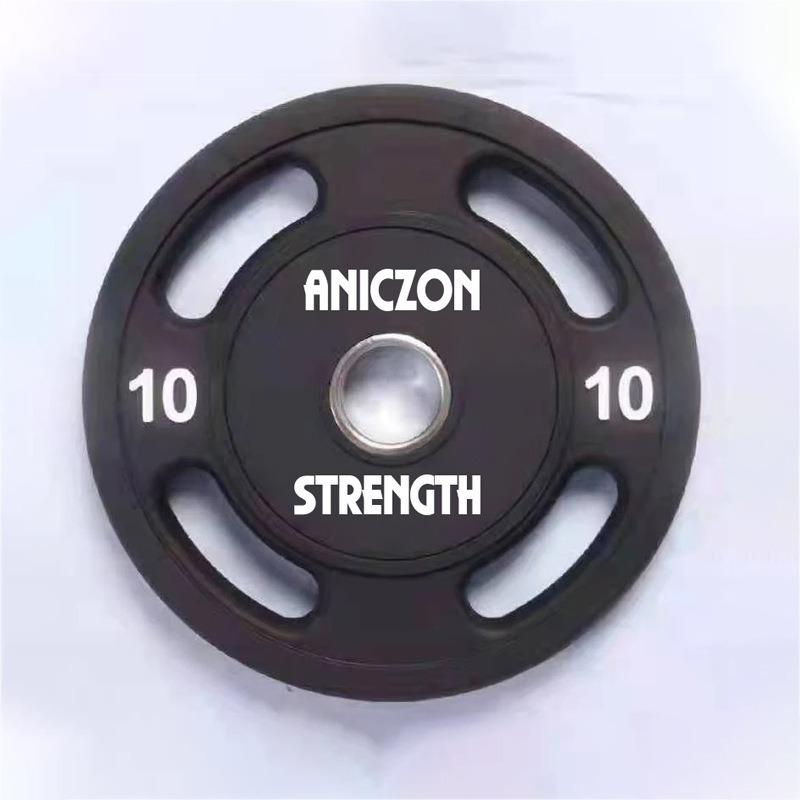 Barbell competitiva PU color envoltura barbell gimnasio fuerza comercial mano agarrar barbell volador profesional