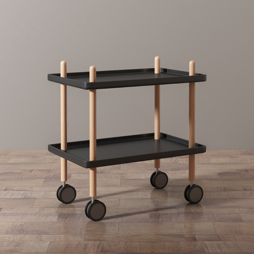 Danish trolley mobile sofa bedside coffee table small table bedside table simple mini solid wood side table corner table