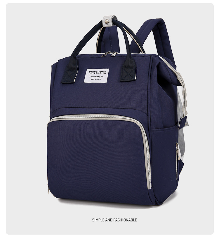 Solid-color lightweight mom bag, a backpack for taking kids out, multi-functional large-capacity mother and baby bag for girls undefined