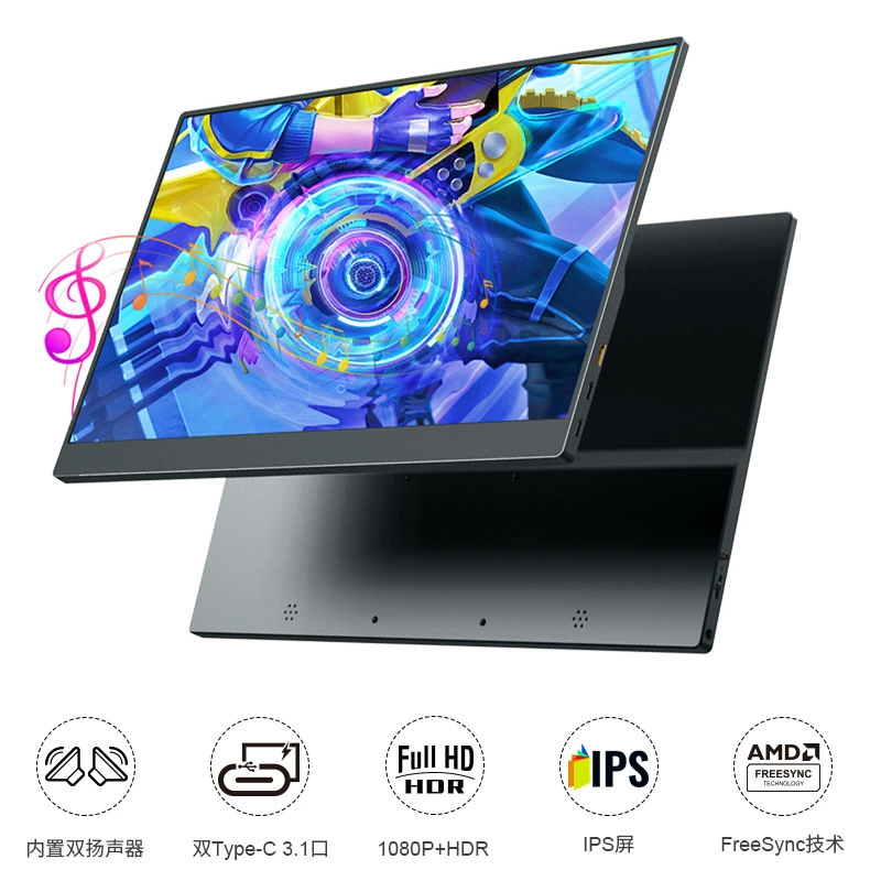 Портативный ЖК-дисплей, 15.6" FHD, двойной Type-C и mini HDMI, разные размеры и варианты