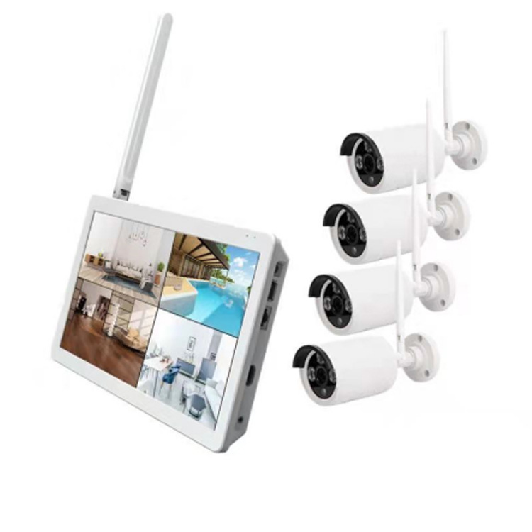 Kit de monitoreo inalámbrico de 2 megapíxeles 4CH NVR 4MP CCTV Wireless System Audio