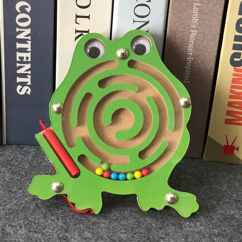 Деревянная магнитная игрушка, лабиринт, роликовая ручка маленькая ручка