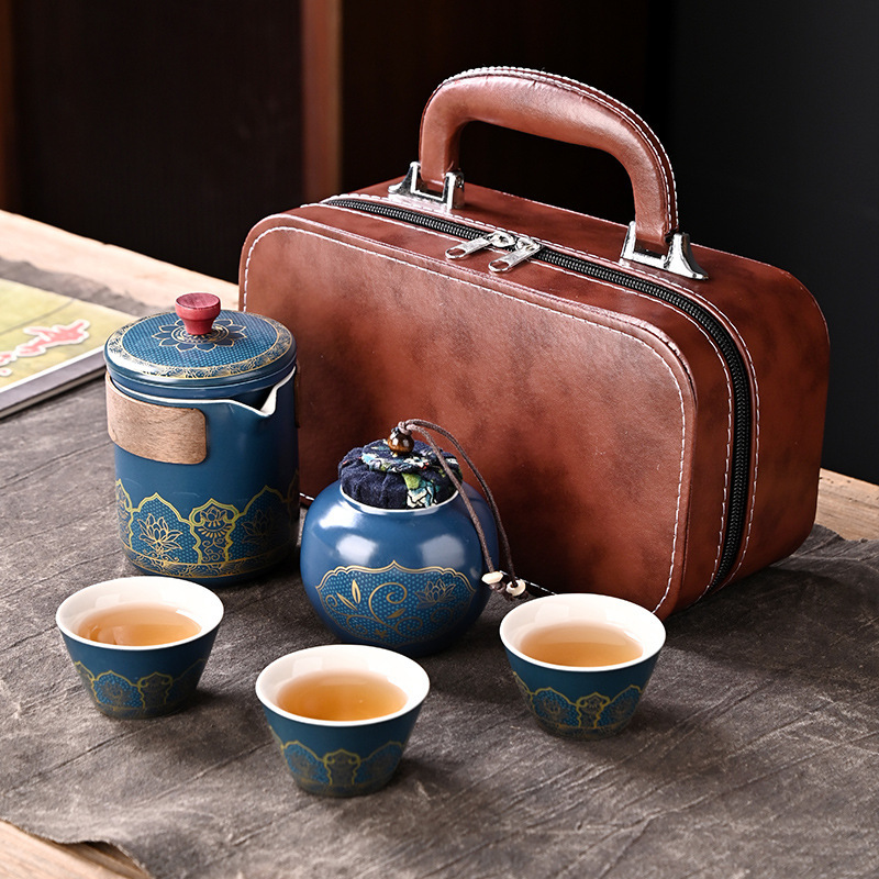 Travel Tea Set Small Set Portable Ceramic Kung Fu Outdoor Quick Cup Set Souvenir Antique Gift Set Travel Tea Set Small Set Portable Ceramic Kung Fu Outdoor Quick Cup Set Souvenir Antique Gift Set