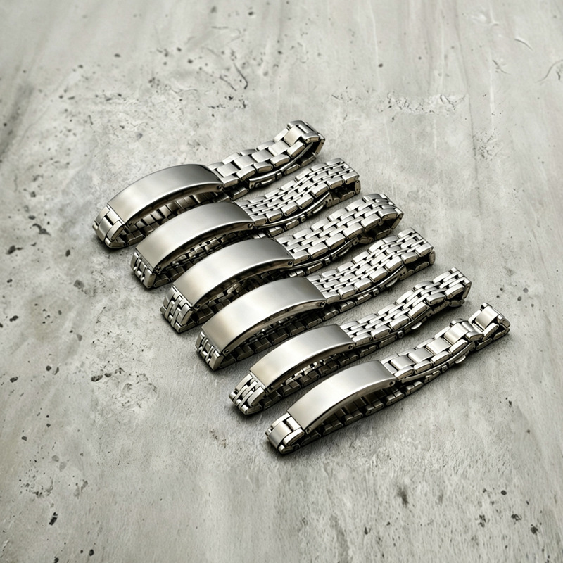 Cross-Border Popular Stainless Steel Watch Chain, Trendy Men's Bracelet, Non-Fading, DIY Engraving Available, Factory Direct Sale