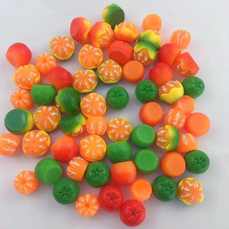 Simulation orange fruit miniature food play handmade materials children doll house playground gifts resin accessories
