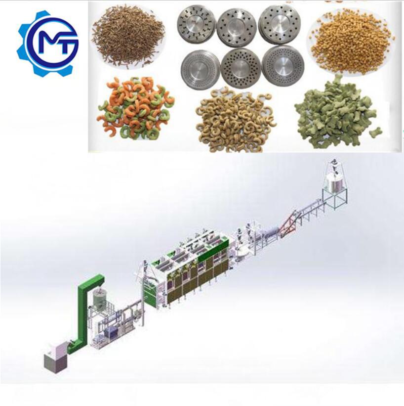 供应大功率95双螺杆狗粮生产线膨化狗粮鱼饲料设备