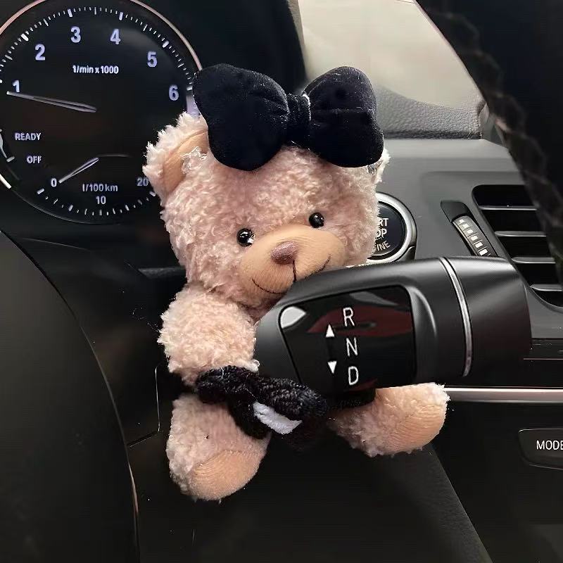 Car Fender Interior Decoration Ornaments Cute Bear Leader Dog Car Fender Wiper Decorative Doll