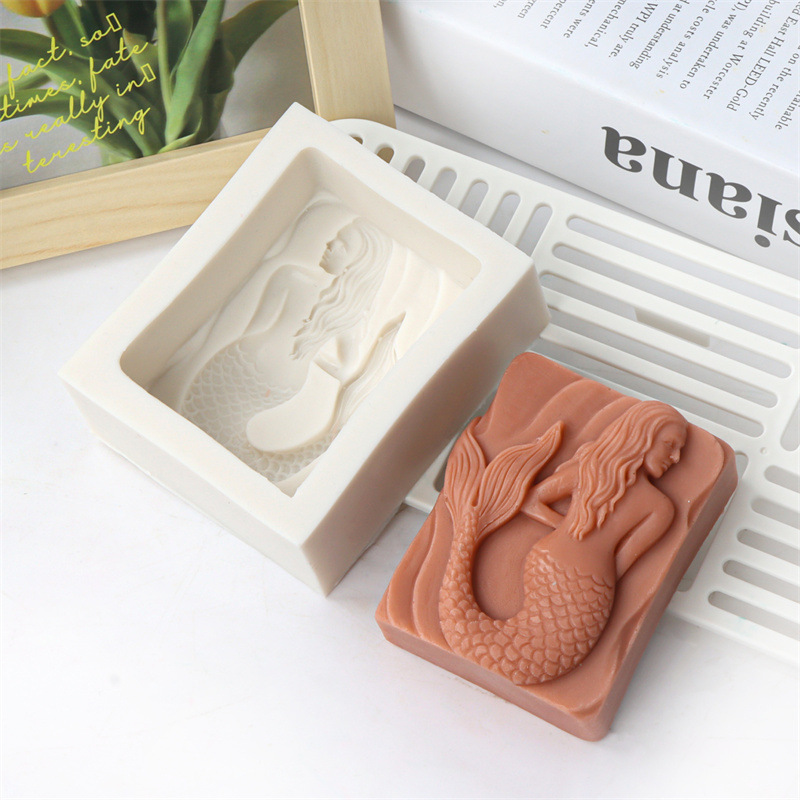 平面硅胶浮雕美人鱼手工皂模具 (15).jpg