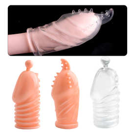 水晶套狼牙套情趣套加长套加套套成人用品情趣玩具厂家供应