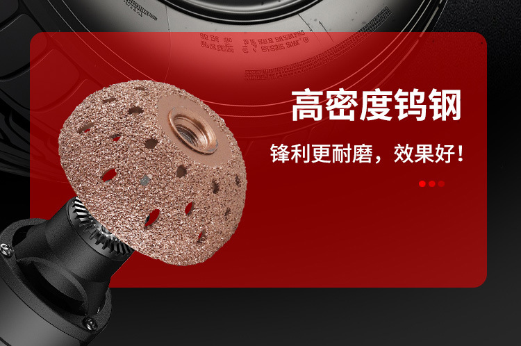 Tire Repair Grinding Head Tungsten Steel Grinding Wheel Car Tire Repair Tool Set Pneumatic Grinder Low Speed Grinding Brush