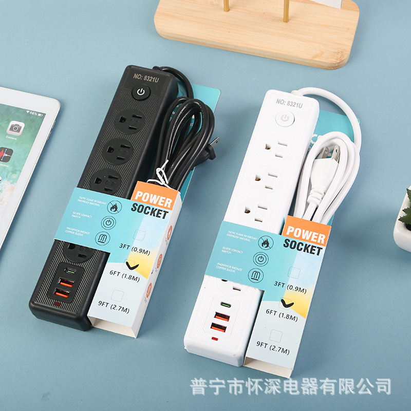 2USB + 1Type-c5 - bit15 jackEstándar americano América del SurMéxico blanco y negroindicador de embalaje de tarjetas de papel